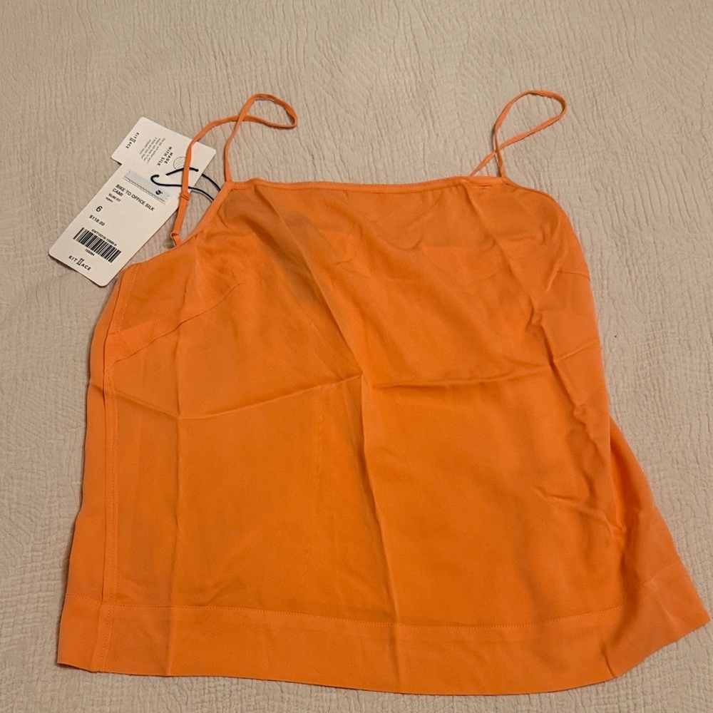 Kit and Ace Silk Orange Spaghetti Strap Top